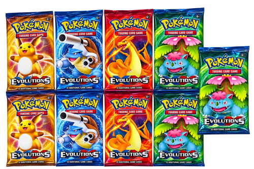 9 Booster Packs - XY Evolutions [Anglais]