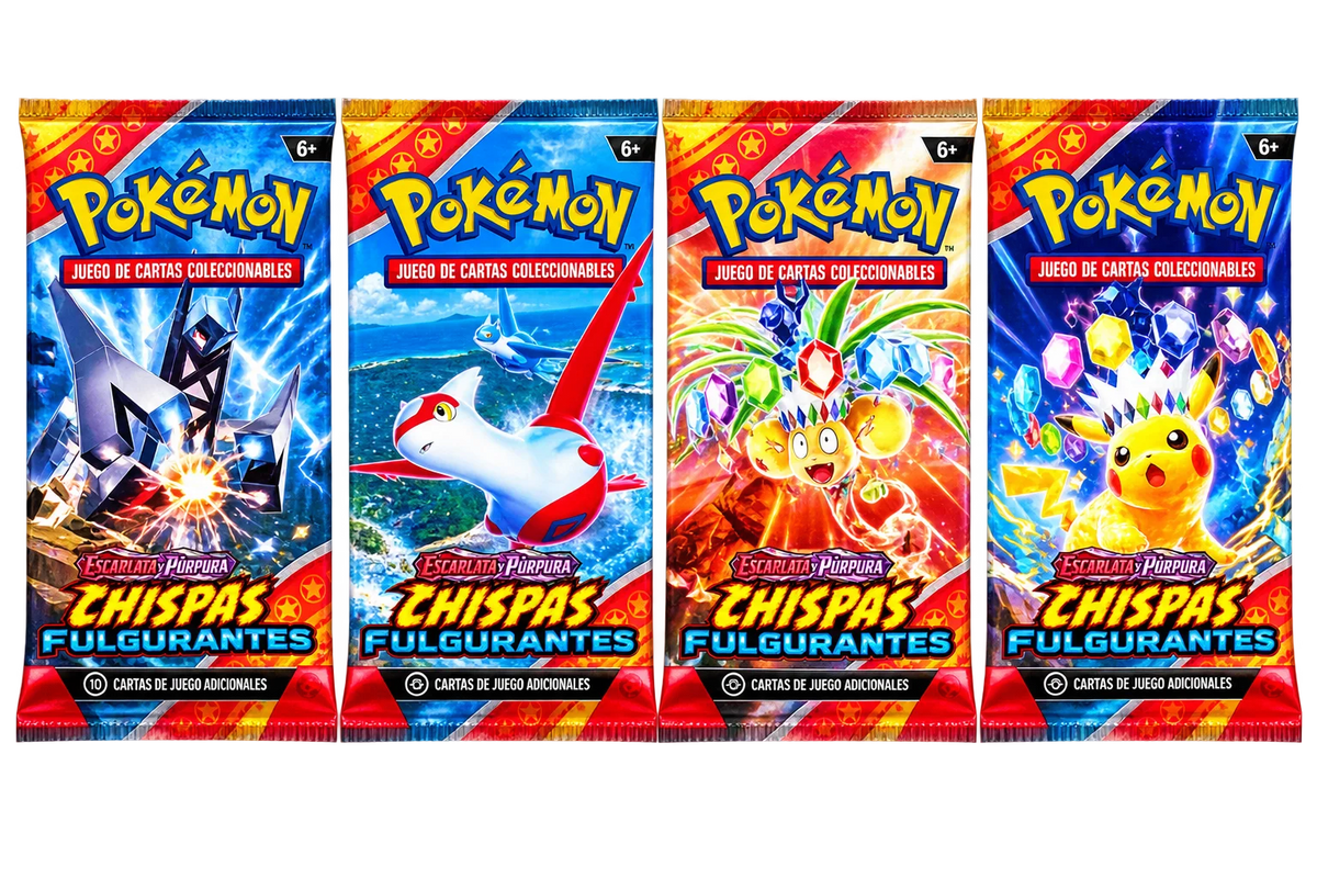 4 Booster Packs - Chispas Fulgurantes [Spanish]