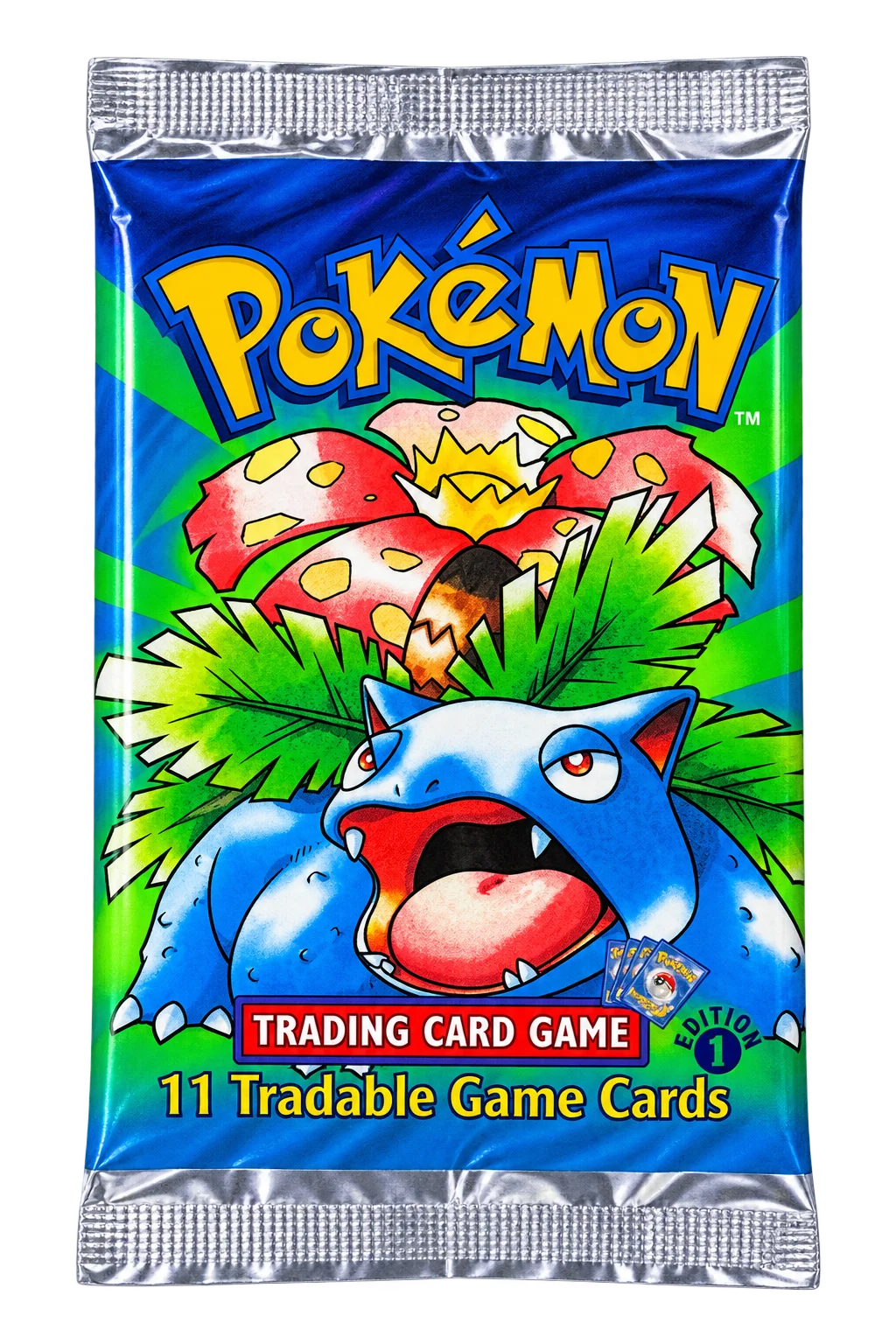 1 Booster Pack - Base Set 1st Edition, Venusaur art [Angielski]
