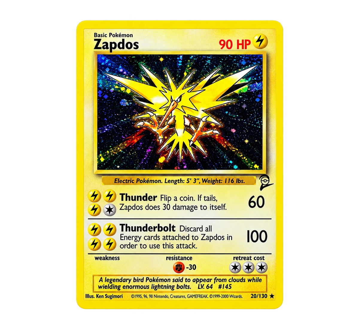 Zapdos 20/130 - Base Set 2 [Angielski]