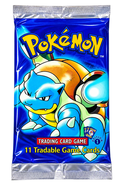 1 Booster Pack - Base Set 1st Edition, Blastoise art [Inglese]