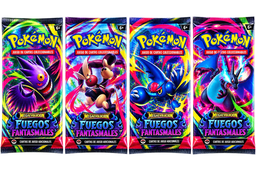 4 Booster Packs - Fuegos Fantasmales [Spanish]